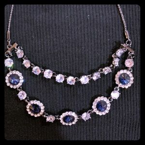 Elegant sapphire and diamond necklace